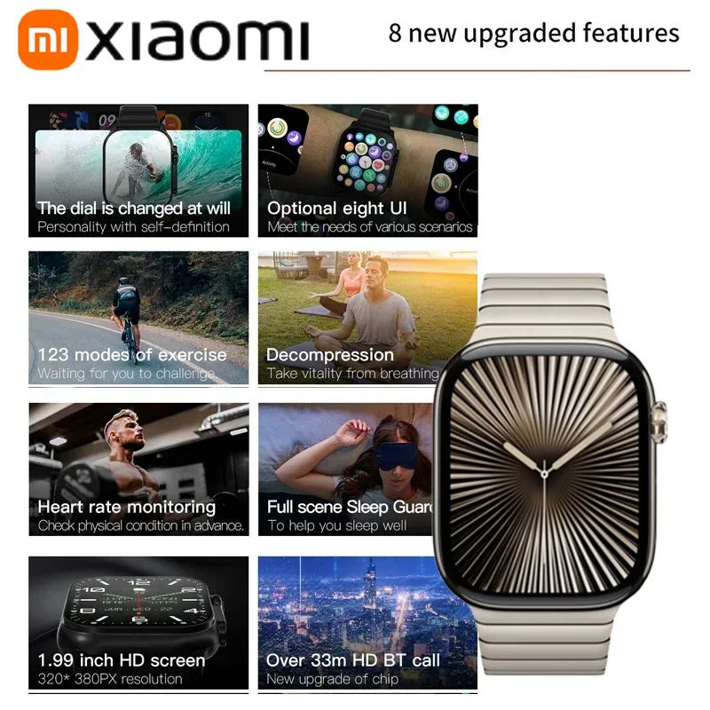 Xiaomi C10 Pro Smart Watch New NFC waterproof Men Women GPS Track Bluetooth Call BT Music Games Wireless Charging Smartwatch