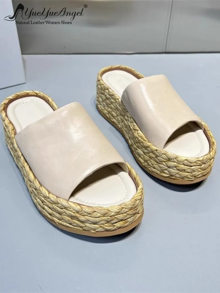 zapatillas-de-cuna-con-punta-abierta-para-mujer-estilo-romano-tejido-de-paja-aumento-de-altura-piel-de-vaca-autentica-ocio-exterior-verano