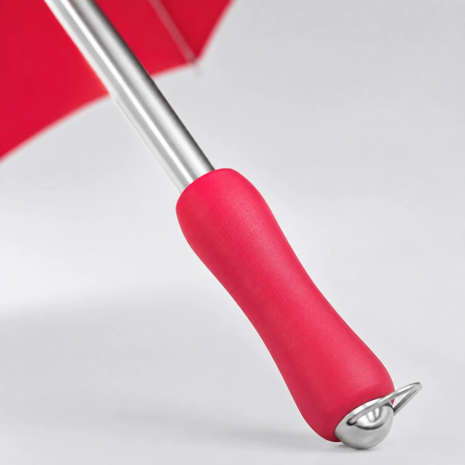 Red Love Heart Umbrella with EVA Handle for Outdoor Travel Rainy Day Sun Shade