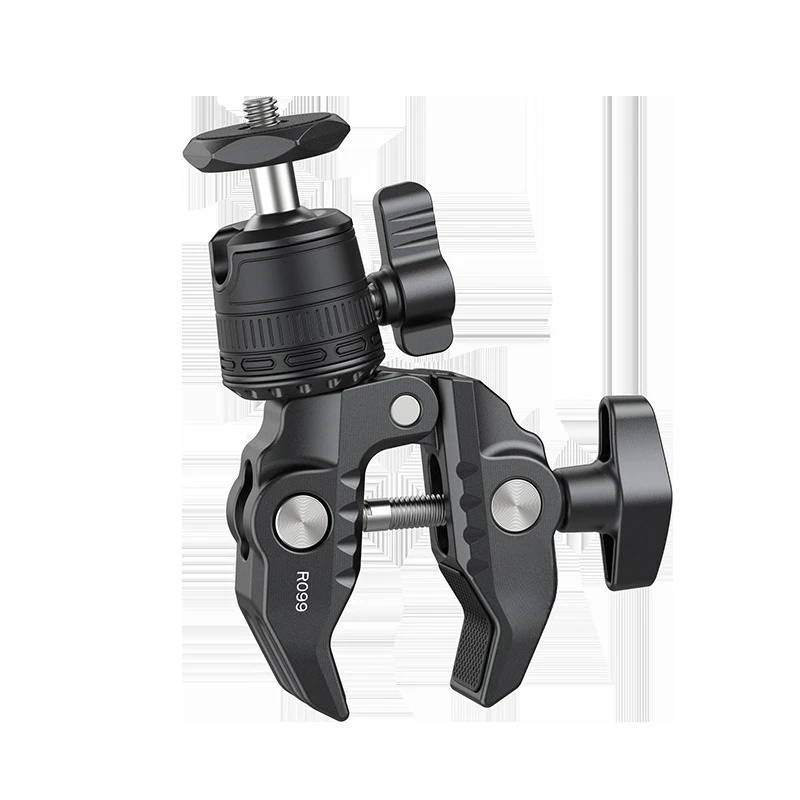

Lightweight and Portable Aluminum Alloy Metal Power Clip R099 Small PTZ Power Clip