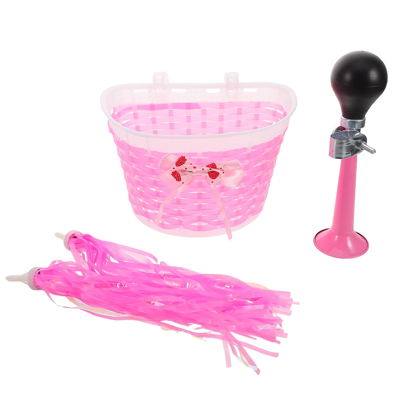 

1Set Kids Bike Streamers Horn Basket Tassels Handlebar Front Bell Bike Scooter Accessories Girls Decoration Tassels for Bikes