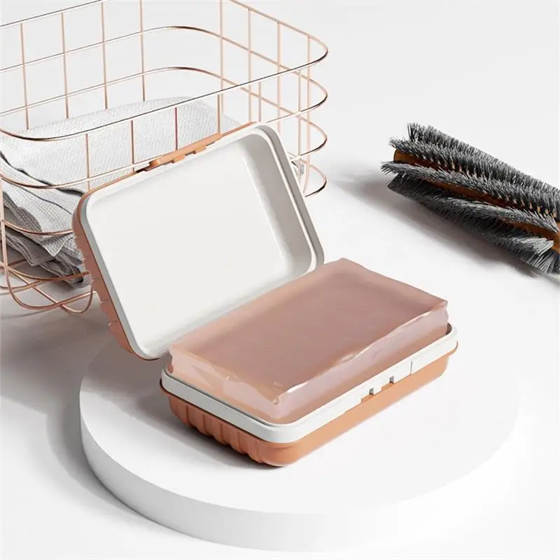 Bathroom Soap Dish With Lid Shampoo Box With Cover Thickened Travel Soap Box Portable Soap Box Fashionable Creative Soap Holder