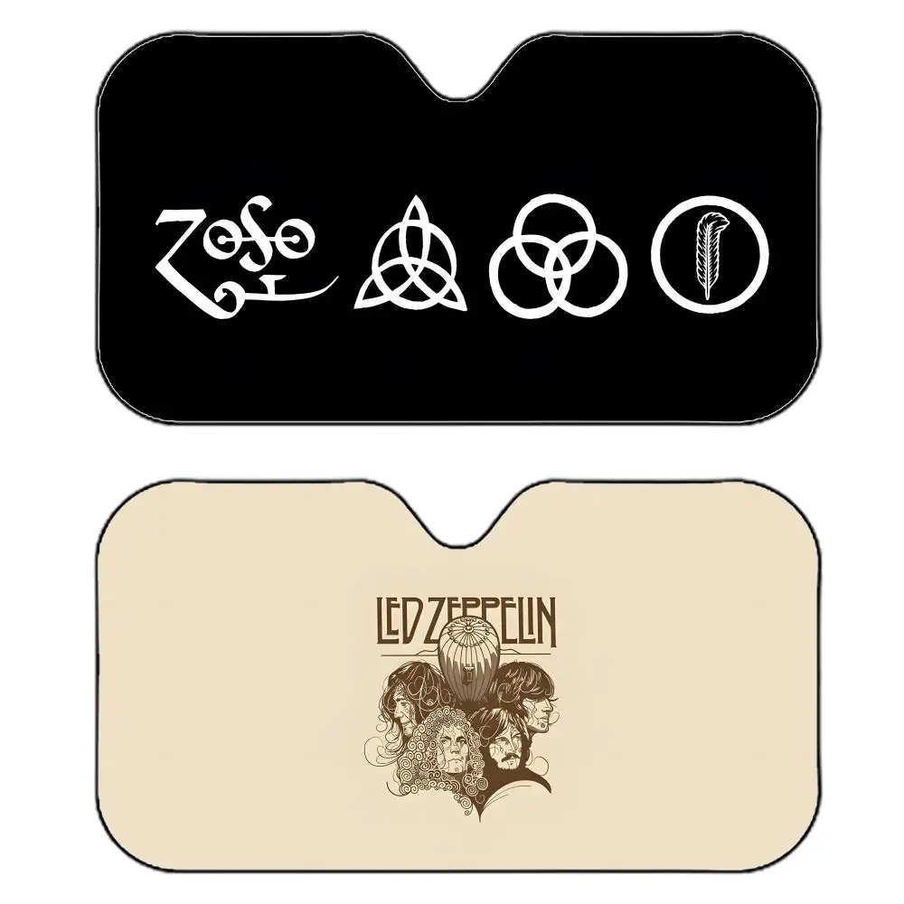 Visera Solar de Lujo con Diseño de la Banda Led Zeppelin, Reflectante, para Parabrisas de Coche, Anti-UV, Aislante del Calor, Reutilizable