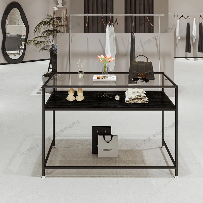 

Clothing store Nakajima display table wrought iron black middle water table women's clothing store shoes bag display cabinet