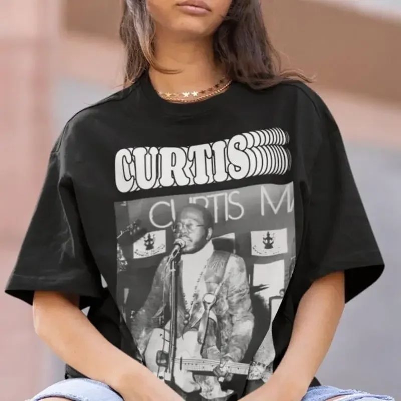 Curtis Mayfield Retro Psychedelic Hiphop T Shirt Sweat Vint