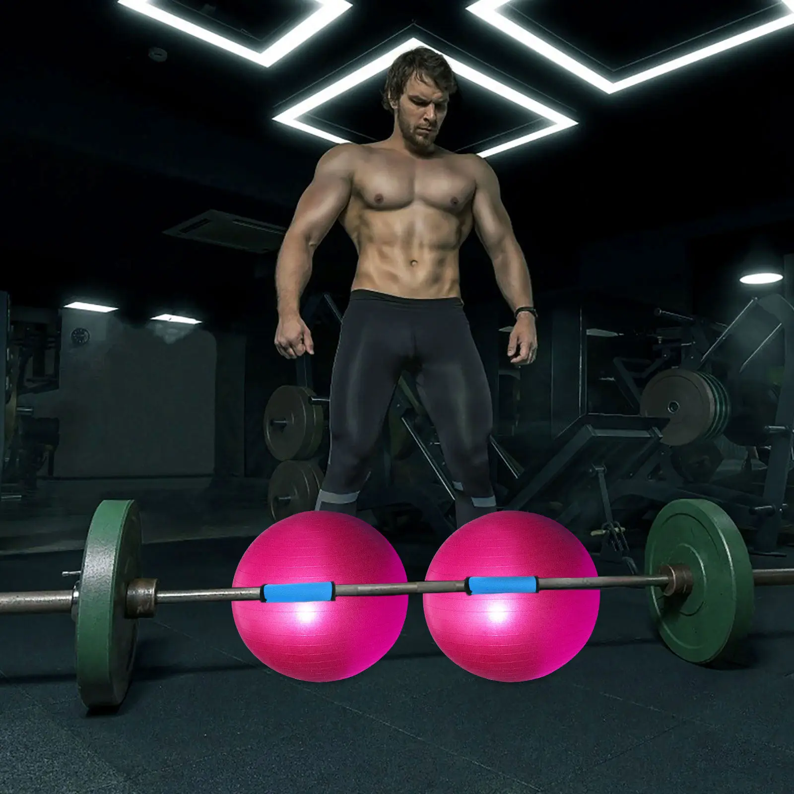 2Pcs Detachable Barbell Mat Set Fine Workmanship Anti-Slip Dumbbell Handle Pads Pull Up Bar Cover Gym Equipment for Weight