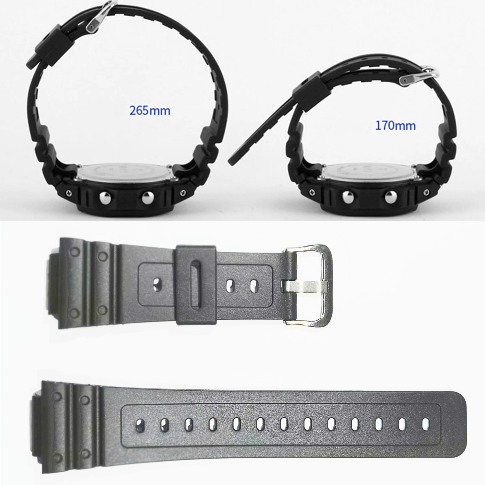 

1 Set Sports WatchBand Accessories for Skmei 1134 Plastic Wristband Adjustable Replacement Watch Strap Band