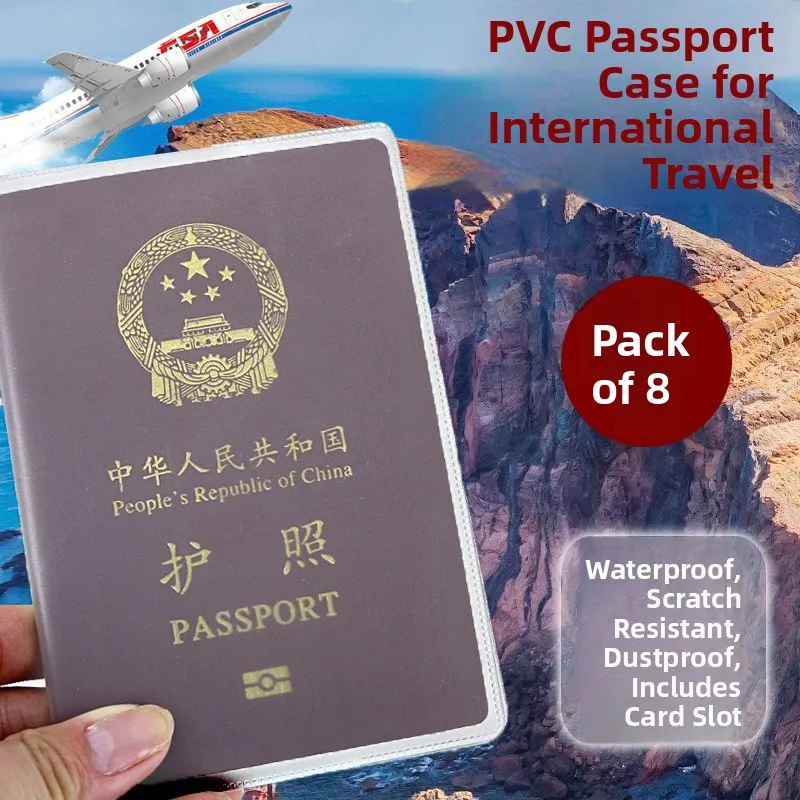 

Transparent Passport Cover Document Protection Sve ID Card Holder PVC Material Durable Storage Case for Travelers