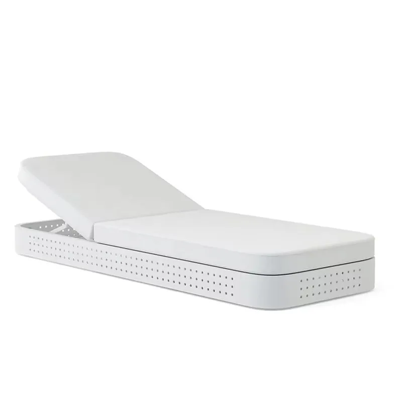 Popular Modern Design Outdoor Furniture Courtyard Leisure Waterproof Aluminum Sun Lounger for Garden Hotel Swimming Pool Beach