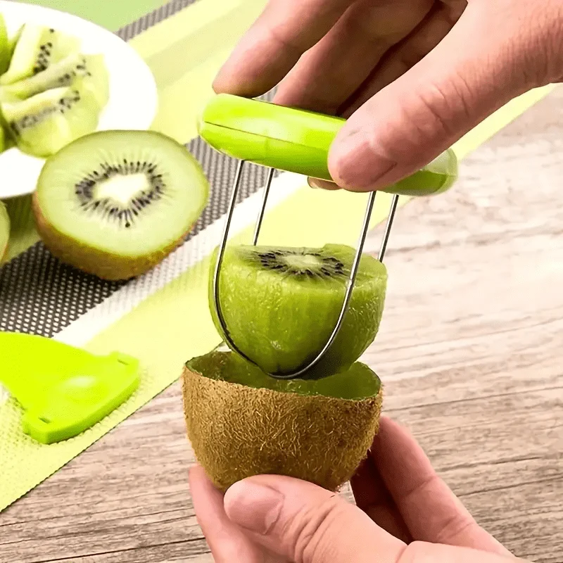 1 Easy-to-use Kiwi Slicer, Suitable for Outdoor Cooking, Food Safety, Essential for Camping and Picnics - Detail 1
