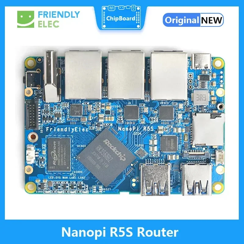 Nanopi R5S Router RK3568 development board 2GB/4GBRAM 8GB/16GB EMMC OpenWRT A55 HDMI2.0 2.5G Gigabit network port Mini Router