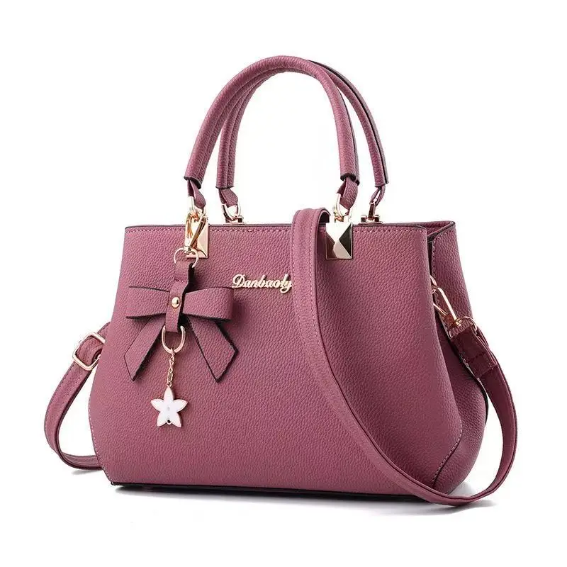 New Korean version trendy autumn and winter bow women's bag portable shoulder bag messenger bag killer bag mother bag large capa image 6