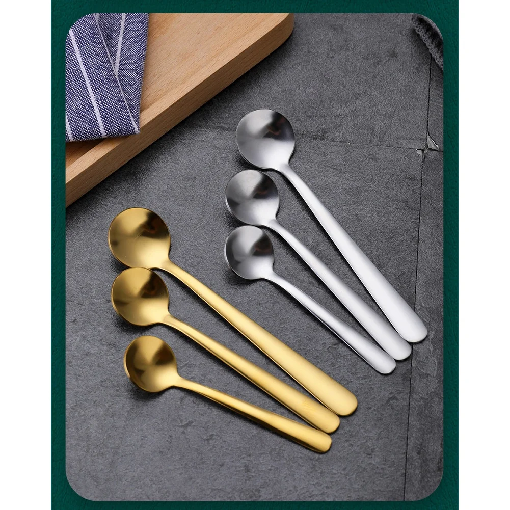 Premium Stainless Steel Spoons Dessert Scooping Spoons Small Demitasse Spoon Smooth Safe Edges Deep Bowl Construction