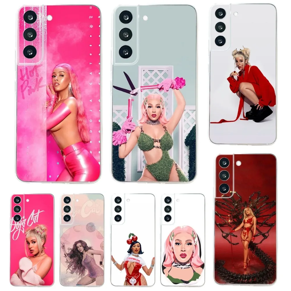 Singer D-Doja Cat Phone Case For Samsung Galaxy A71,70,52,51,40,31,A50,30S,21S,Note20ultra Transparent Cover