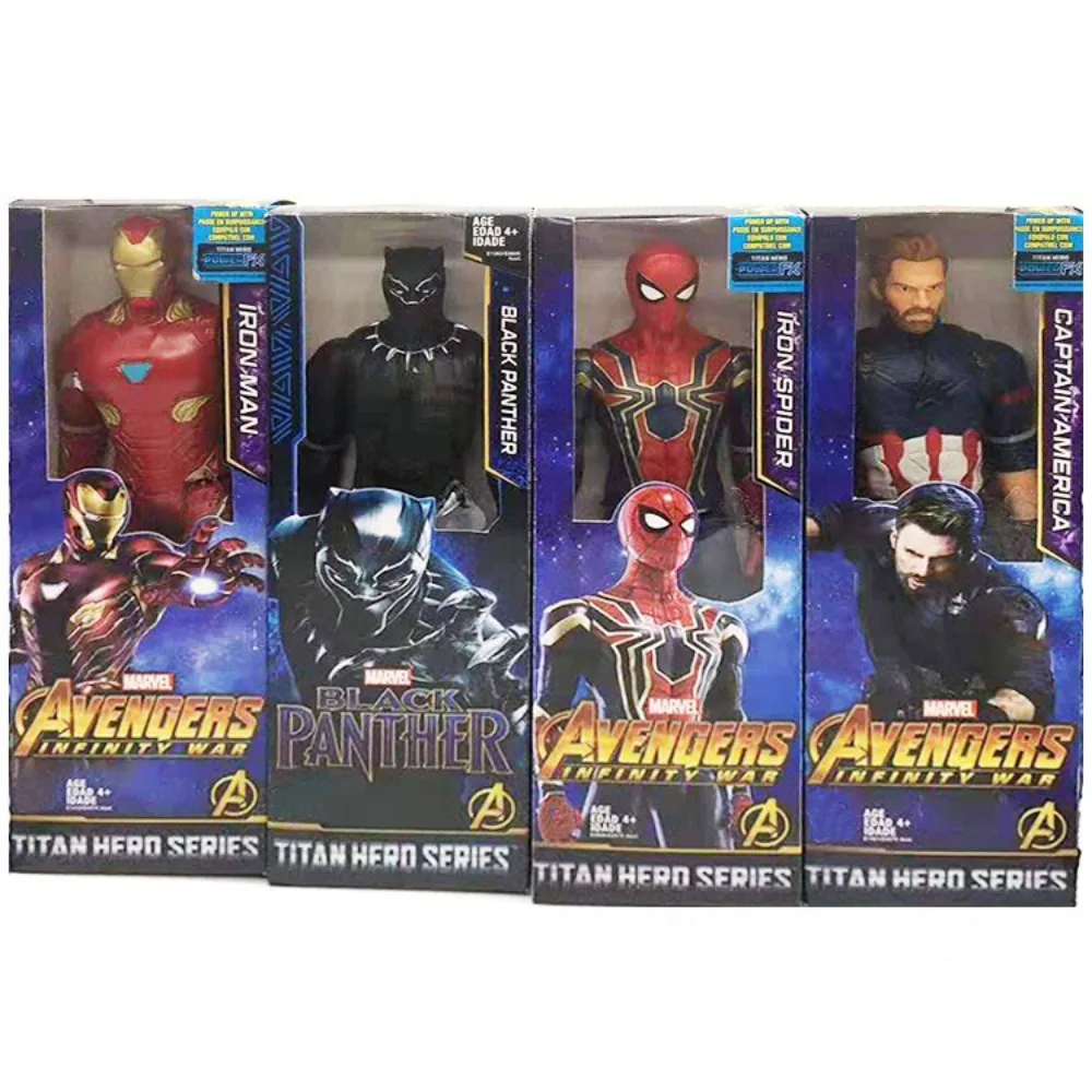 

Marvel VINYL Action Figures Famous Popular Superheroes Captain America Spider-Man Garage Kit Decorative Ornaments Christmas Gift