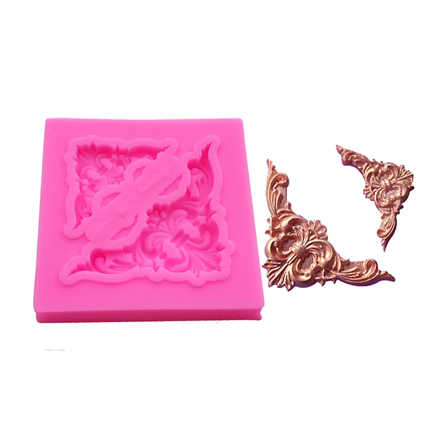 Floral Vine Embossed Silicone Mold for Cake Border Gummy Chocolate Candy Polymer Clay Kitchen Baking Supplies