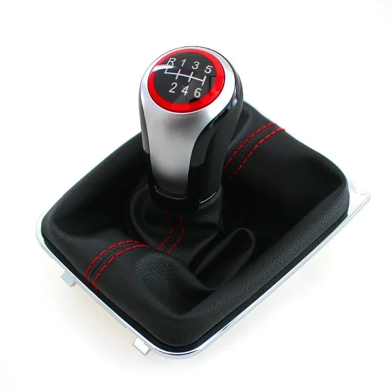 5 / 6Speed Car Manual Gear Shifter Knob & Leather Gaiter Boot Replacement Mod Accessory for VW Golf MK7 7A7  GTI GTD（2013-2018）