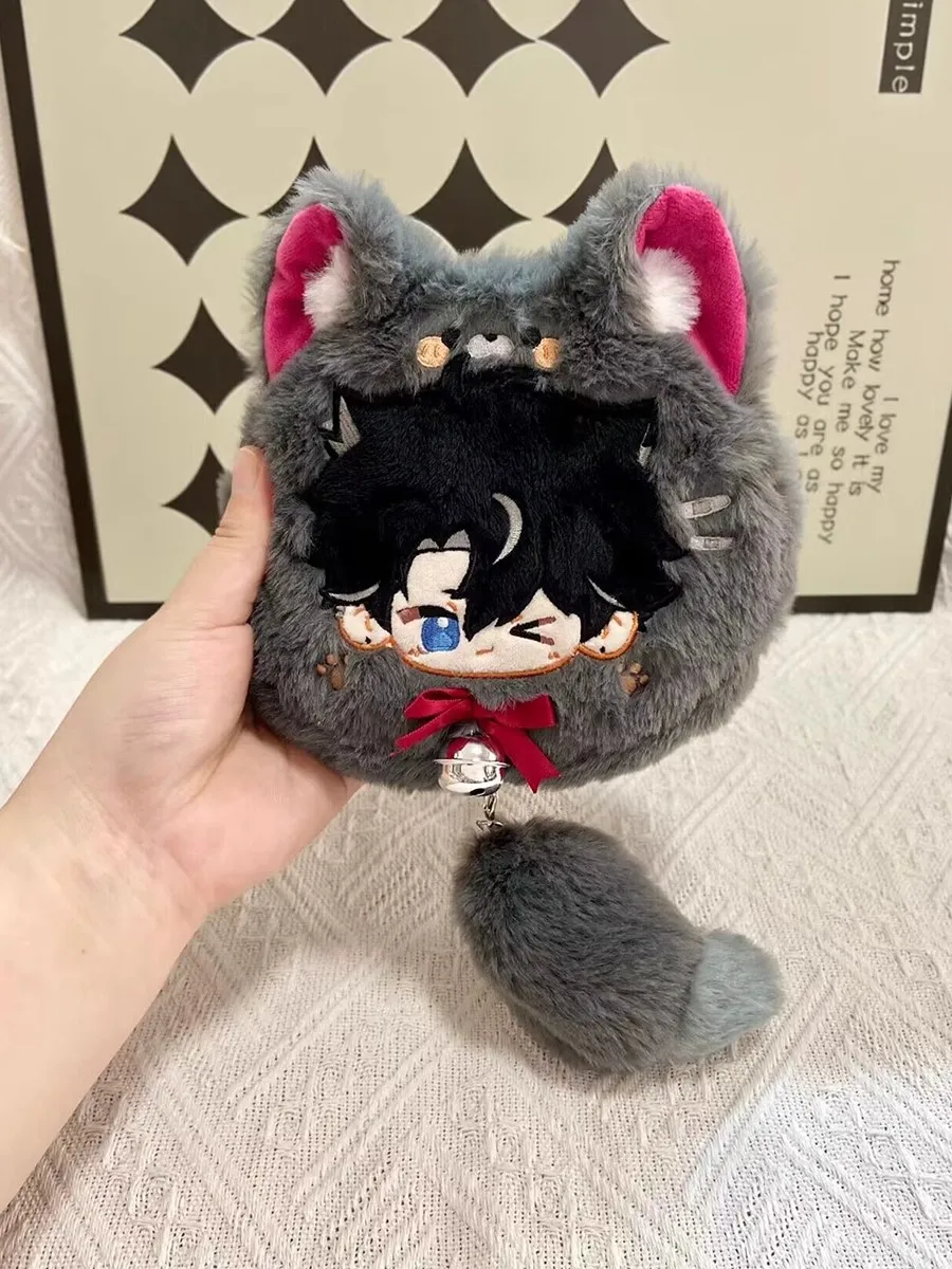 Genshin Impact coin purse Neuvillette Focalors Lyney Wriothesley Blade Student Wallet Plush storage headphone bag kids gift Toys