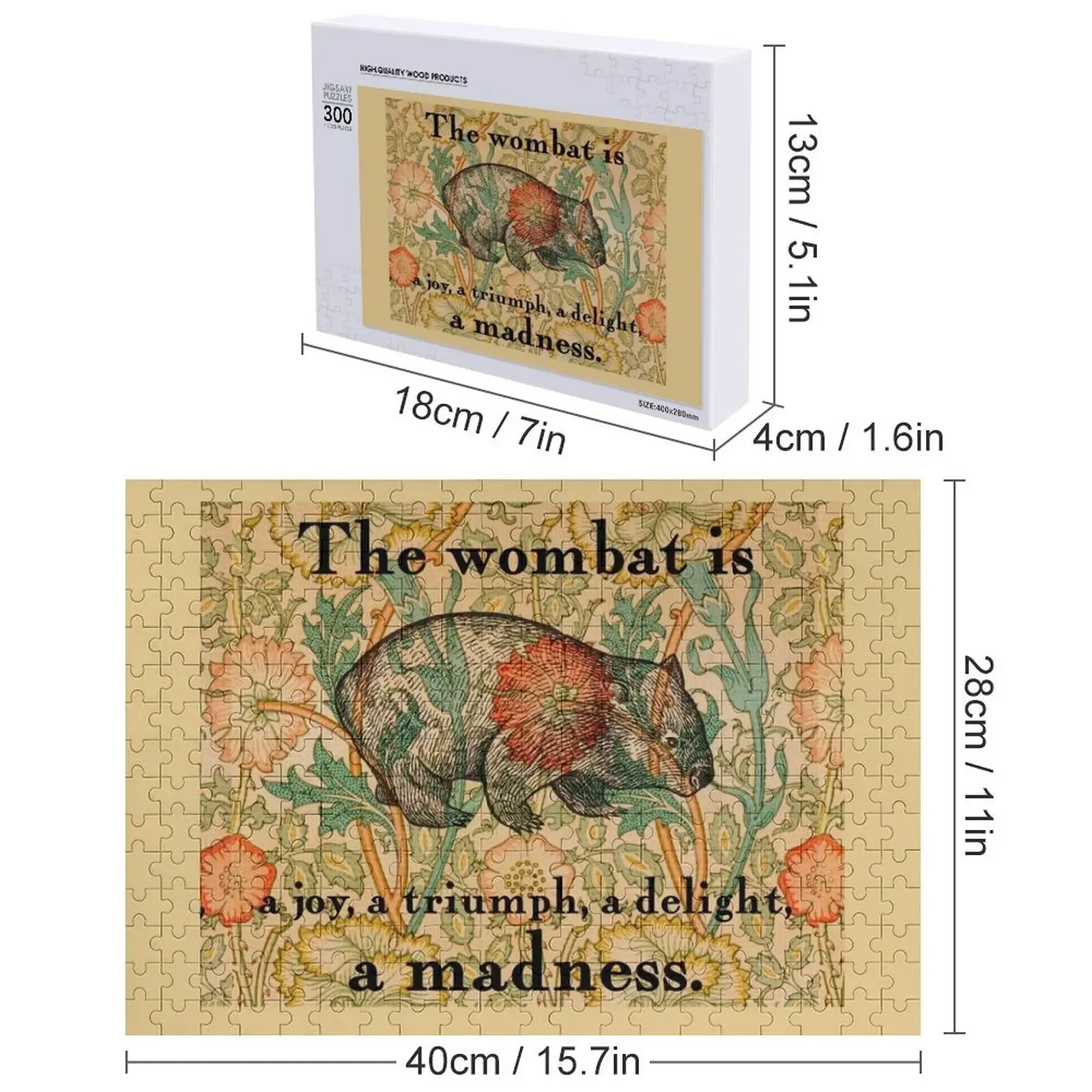 Ode para um wombat quebra-cabeça composições de madeira para crianças adultos de madeira novos brinquedos para crianças 2022 quebra-cabeça
