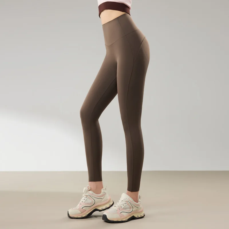 Women's casual 9-point trousers,peach buttocks high waist abdomen hip lift,slim running,fitness training,quick-drying trousers
