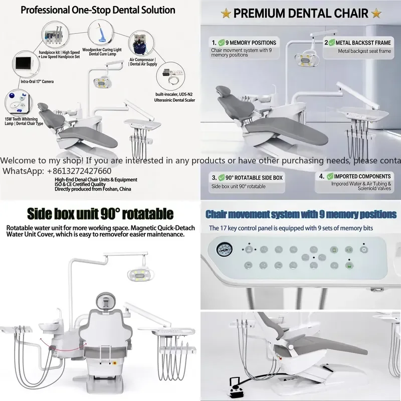 Chair Full Set 9 Memory Positions Metal Backrest 8 LED Dual Color Lamp Imported Tubing Treatment Chair for