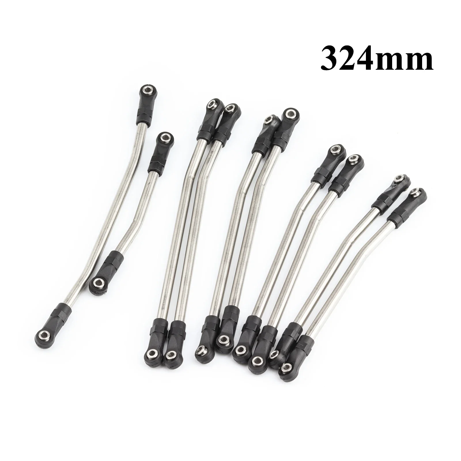 313 mm/324 mm Metallverbindungssatz Verbindungsstange mit Nylon-Endsatz für Axial SCX10 SCX10 II 90046 1/10 RC Crawler Car