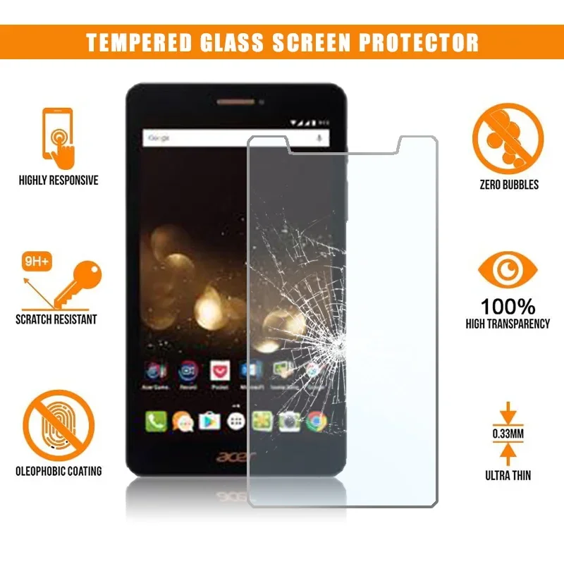 

Tablet Tempered Glass for Acer Iconia Talk S A1-734 Full Screen Coverage Anti-Scratch Explosion-Proof Screen Guard Film 9H