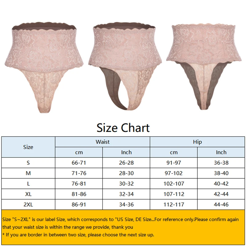 Women Butt Lifter Shapewear Lace T-back High Waist Tummy Control Panties Smooth Waist Trainer Body Shaper Seamless Underwear