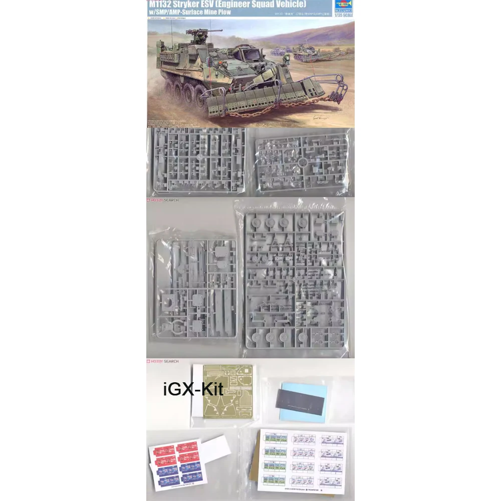 Trumpeter 01575 1/35 Scale M1132 Stryker Engineer Squad Vehicle ESV w/Surface Mine Gift Plastic Assembly Building Model Kit