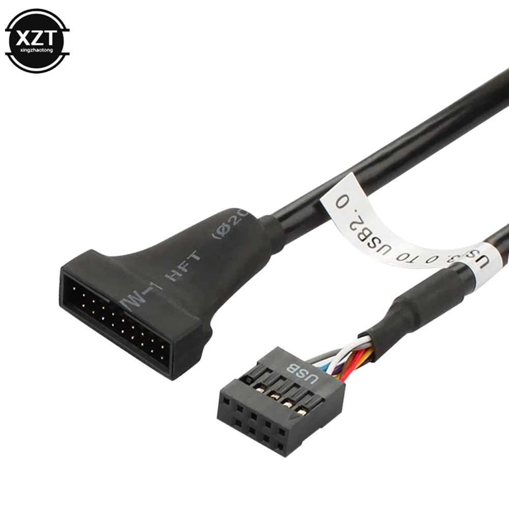 1Pcs Motherboard Header Adapter Cord 19/20 Pin USB 3.0 Male To 9 Pin USB 2.0 Female Extension Cable for PC Computer High Quality