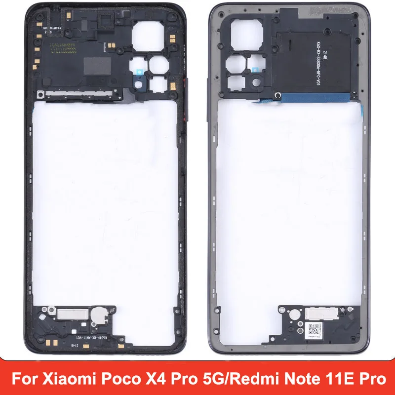 Phone Housing Middle Frame for Poco X4 Pro 5G/Redmi Note 11E Pro Middle Frame Replacement Spare Parts