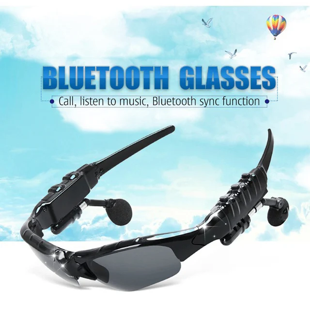 Óculos de sol polarizados sem fio bluetooth, lentes polarizadas com proteção uv, fones de ouvido para reuniões, viagens, caminhadas, esportes