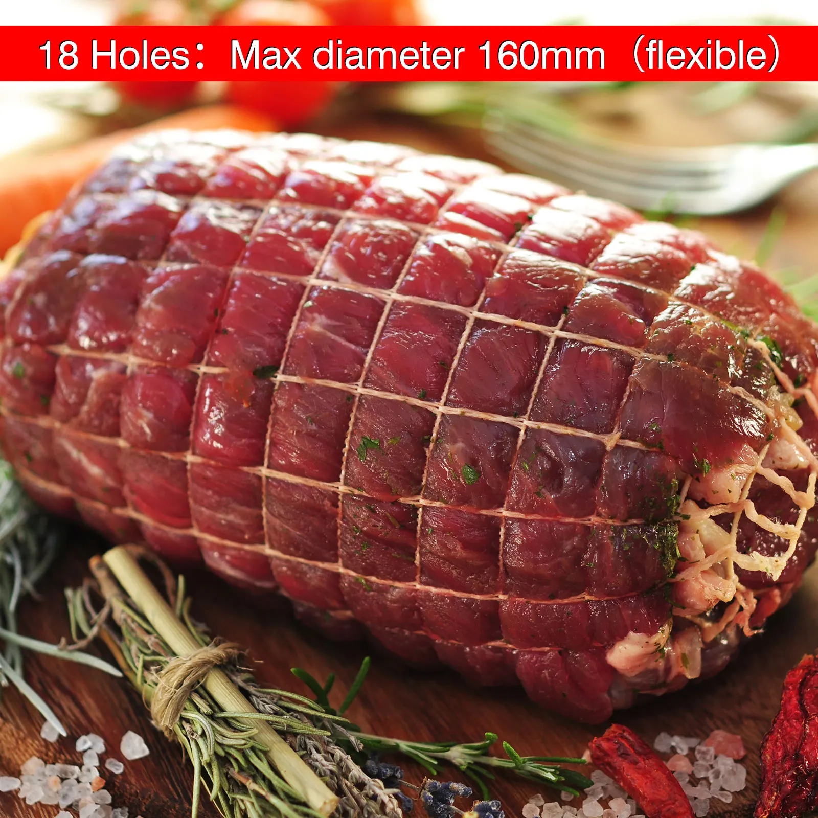 5m Meat Netting Roll Size 18 Elastic Smoked Meat Poultry Netting Meat Butcher net bagging braised pork cover bundled net bag