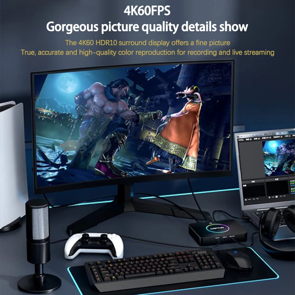 CAPTOR S-VC16Pro+ 4K60Hz HD 캡처 카드 VRR RGB HDR HDMI2.0 240/120 FPS 고속 프레임 속도 저지연 게임 라이브 스트리밍