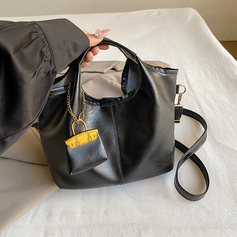 

Fashion Women Shoulder Bags Leather Female Boston Handbags Retro Ladies Sling Bags