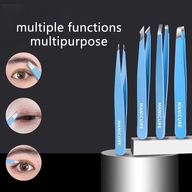 Pince à sourcils colorée, extracteur de poils vinnen, en acier inoxydable, pinces à sourcils inclinées, outils de maquillage