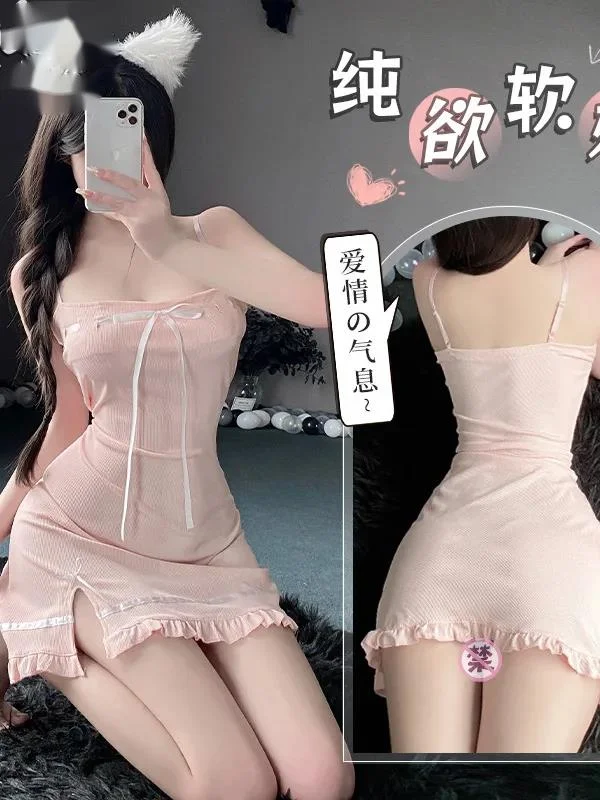 Koreaanse Stijl Zomer Nieuwe Zoete Slim Fit Wrap Heup Flounce Jurk Schattig En Lief Meisje Stropdas Vlinder Opknoping Jurk Voor Vrouwen N1i5