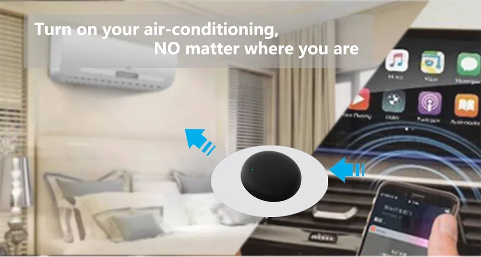 Control remoto WiFi IR para aplicación de hogar inteligente, Control remoto SmartLife para TV, DVD, AUD, AC, funciona co