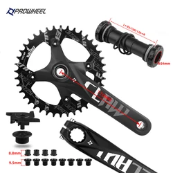 proweel snow bike cranks 176mm192mm Axle 104BCD 32T/34T/36T/38T40T/42T Sprocket with Bushing Crankset Beach Fat Bike Discs