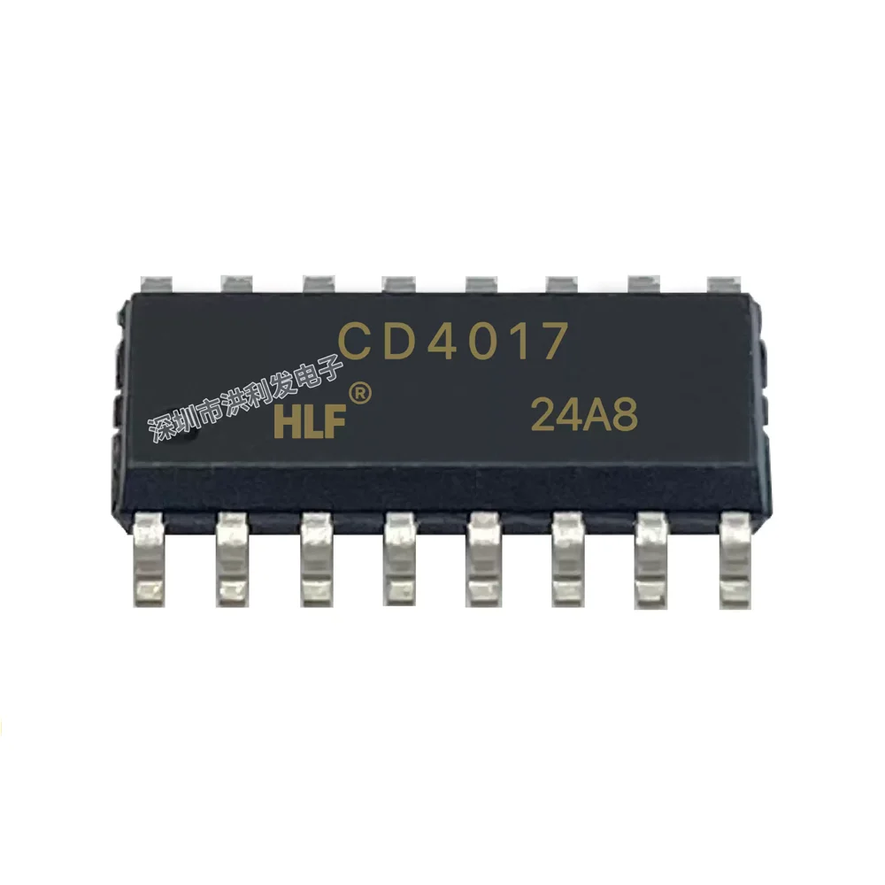 (10 pcs) CD4017BM SOP-16 CD4017 - CMOS Decade Counter/Divider with 10 Decoded Outputs 3V~18V