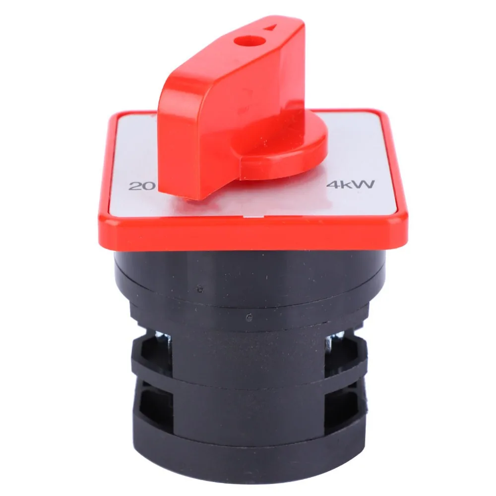 380V 20A 4KW Changeover Selector Rotate 3-Position 6 Terminals Control Switch Heavy Duty Combination Changeover Switch