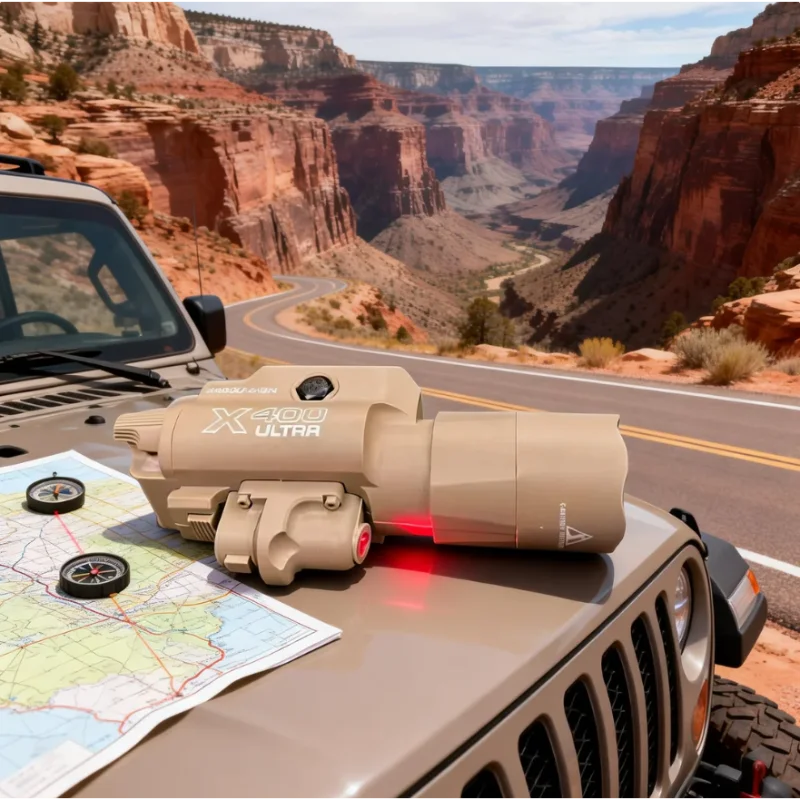 

Фонарь-лазер X400U 2-в-1 высокой интенсивности: крепление на планку 20 мм для страйкбольных матчей, игрушечных пневматических пистолетов, охоты и игр