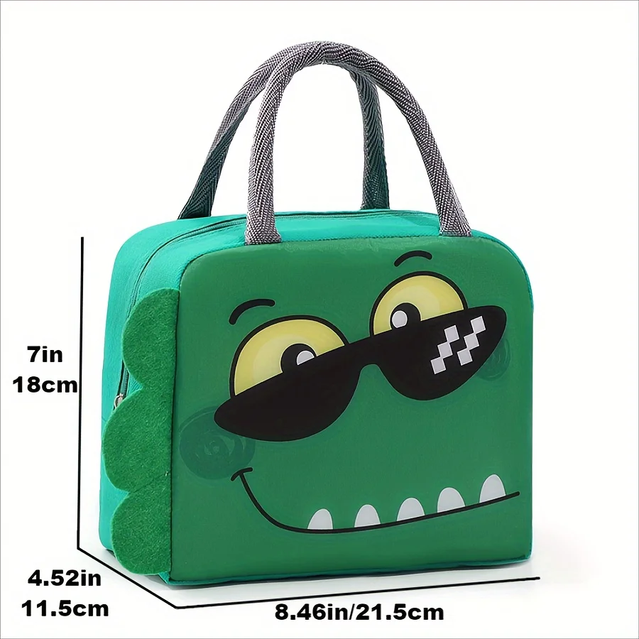 Kids Cartoon Lunch Bag Insulated Lunch Box for Boys Girls Keep Food Warm Cold Long Time Water-resistant Durable Toddler Daycare