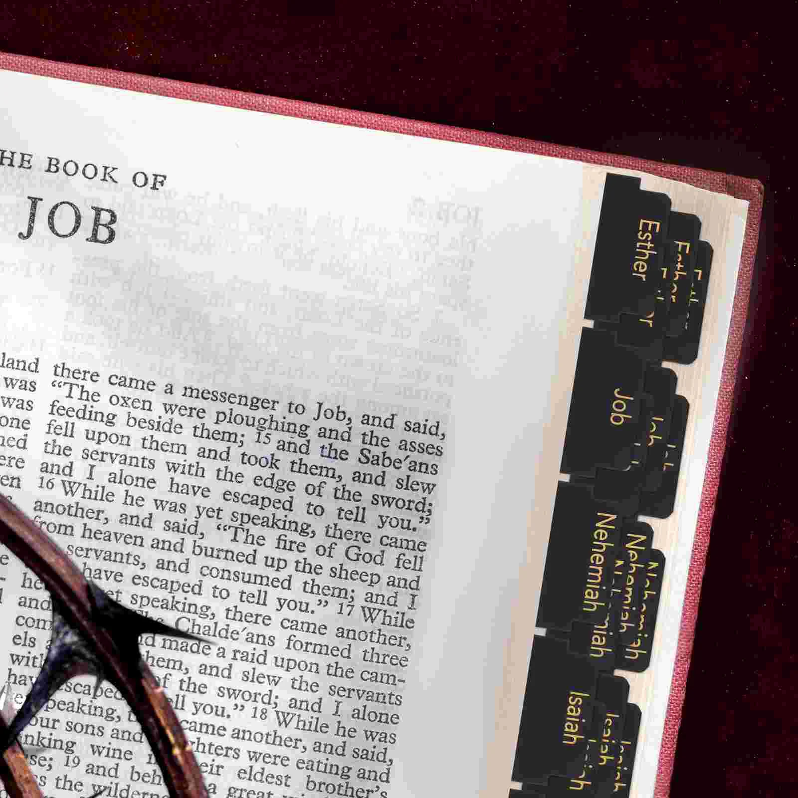 5 Sheets Bible Index Tags Study Tabs for Non-permanent Mini Pvc Self-adhesive Small