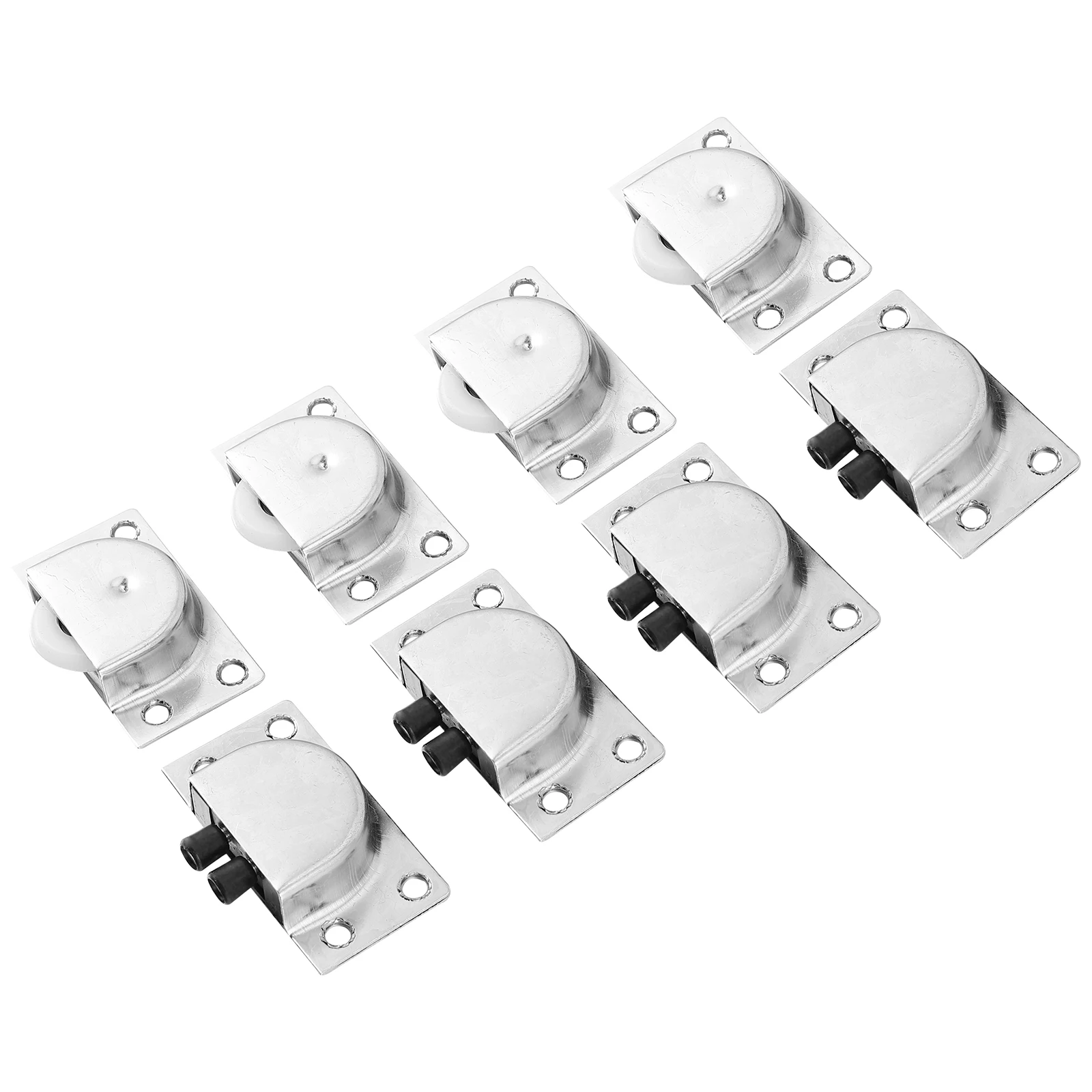 

Sliding Door Roller Bearings Silent Cabinet Pulley Lightweight Smooth Moving Easy Install Buffer Limiter Anti for Wardrobe