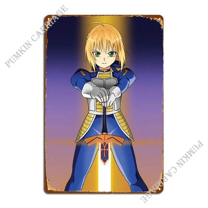 Saber Anime Metal Plaque Party Club Club Cinema Tin Sign Poster