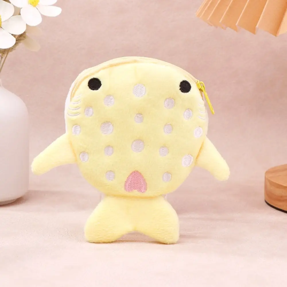 Dessin animé requin baleine requin porte-monnaie Animal sac pendentif requin en peluche portefeuille fermeture éclair mode peluche sac à monnaie écouteur enfant cadeaux