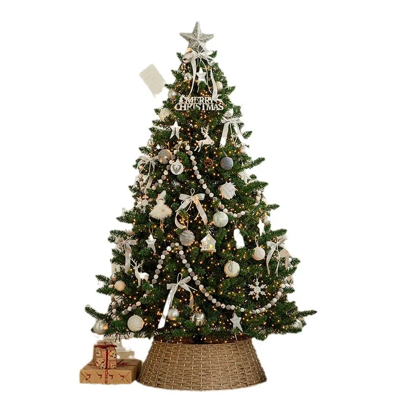 

New Christmas tree with lights, large encrypted floor package, tree simulation tree ornament, Christmas shopping mall