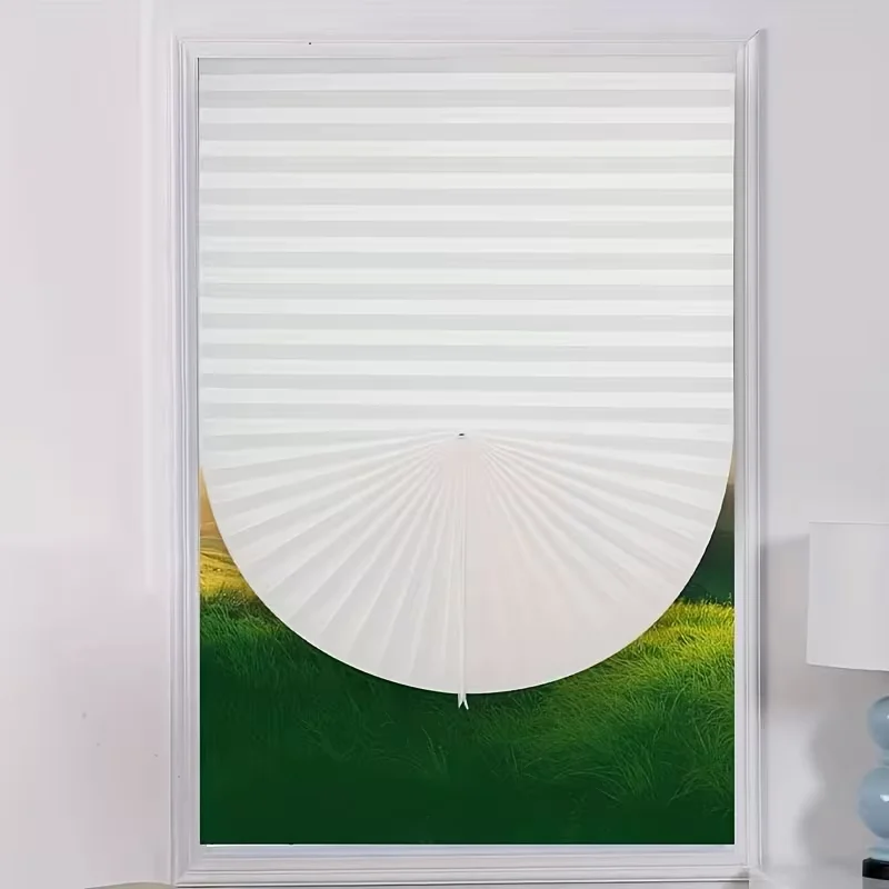 1PC Semi-Blackout Self-Adhesive Cuttable Pleated Shades with Clips, 100% Polyester Non-woven Fabric