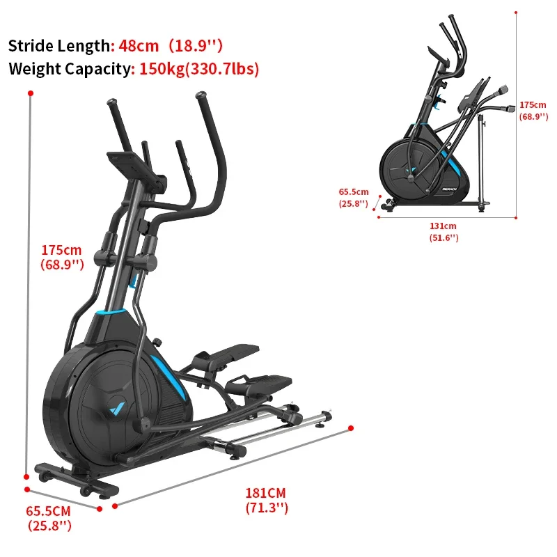 foldable elliptical trainer MERACH fat burning cardio machine gym elliptical stepper machine smart cross elliptical trainer